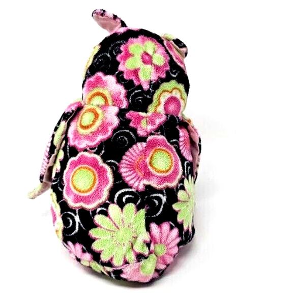 Douglas the Cuddle Owl Plush Floral Pattern Bird Stuffed Pink White Black EUC - Picture 3 of 9